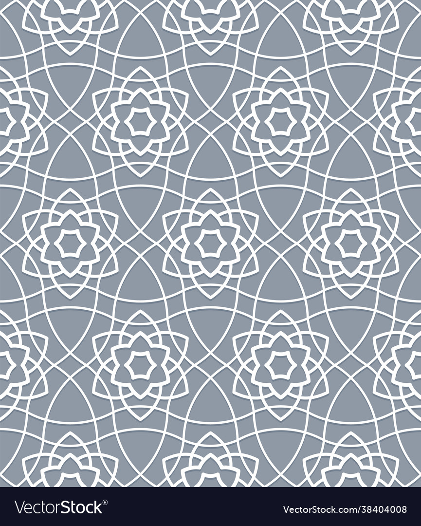 Traditional oriental muslim pattern grid geometric