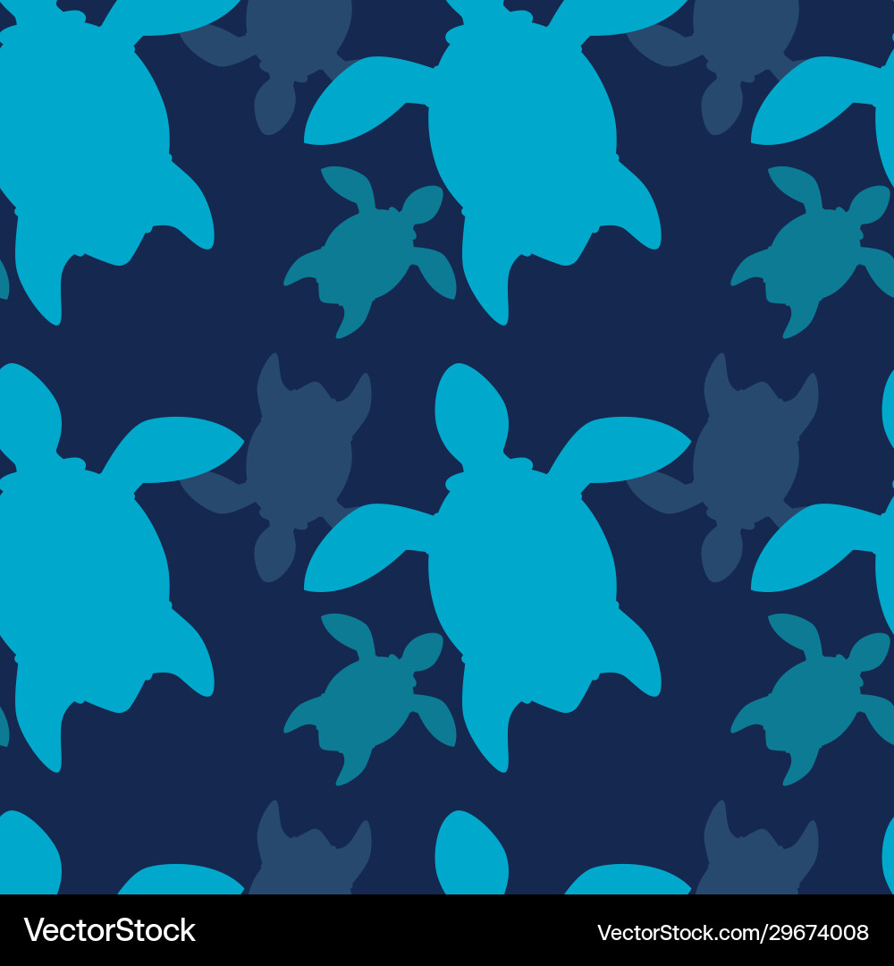 Turtles silhouettes template Royalty Free Vector Image