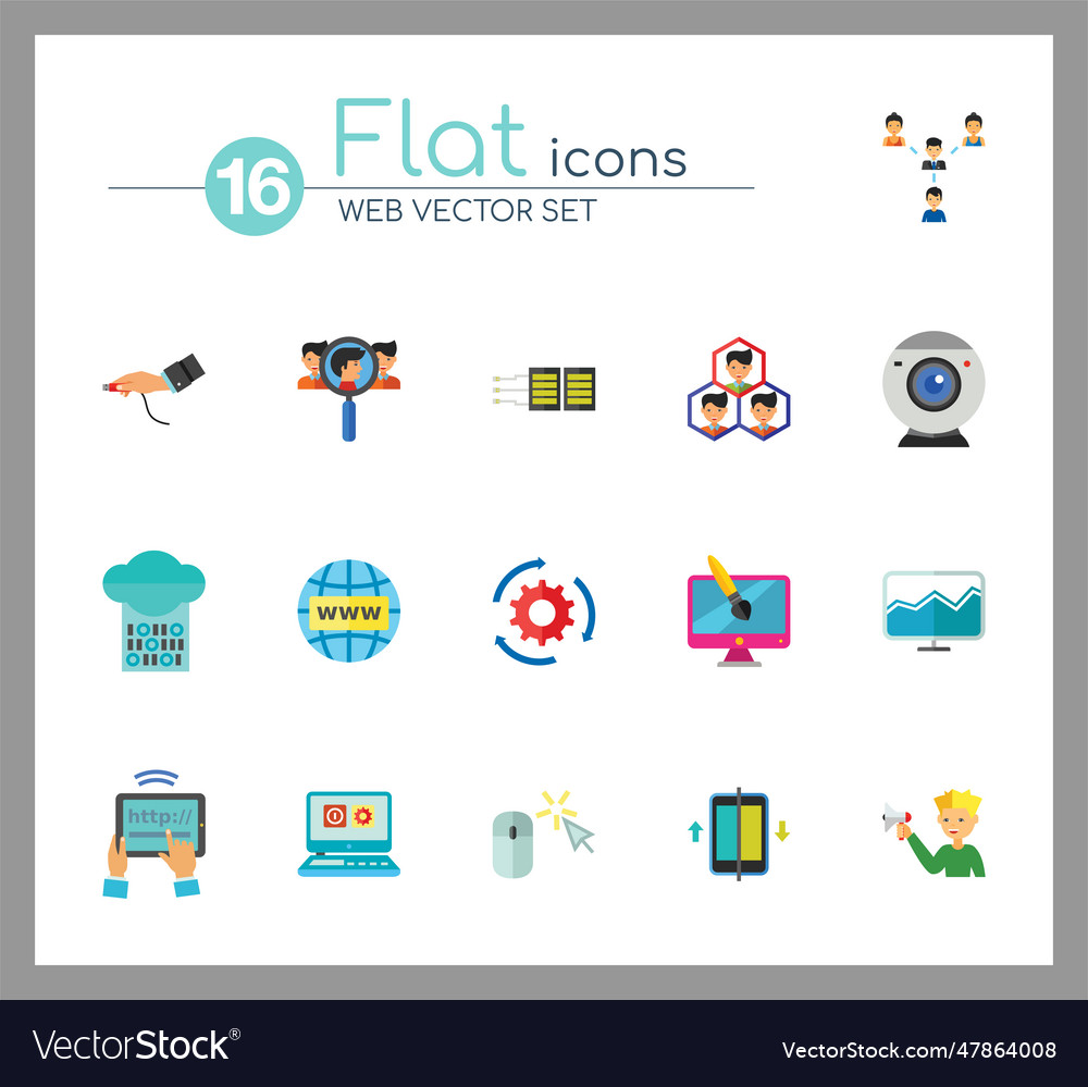 Web icon set Royalty Free Vector Image - VectorStock