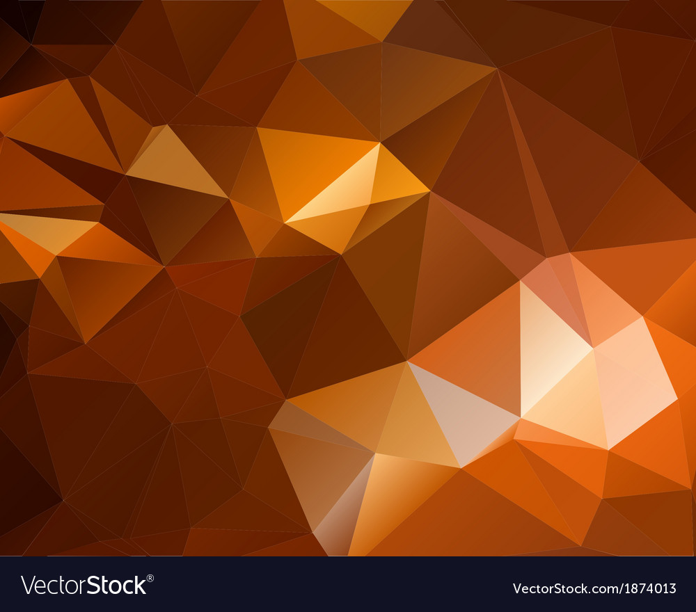 Abstract shiny background brown polygonal Vector Image