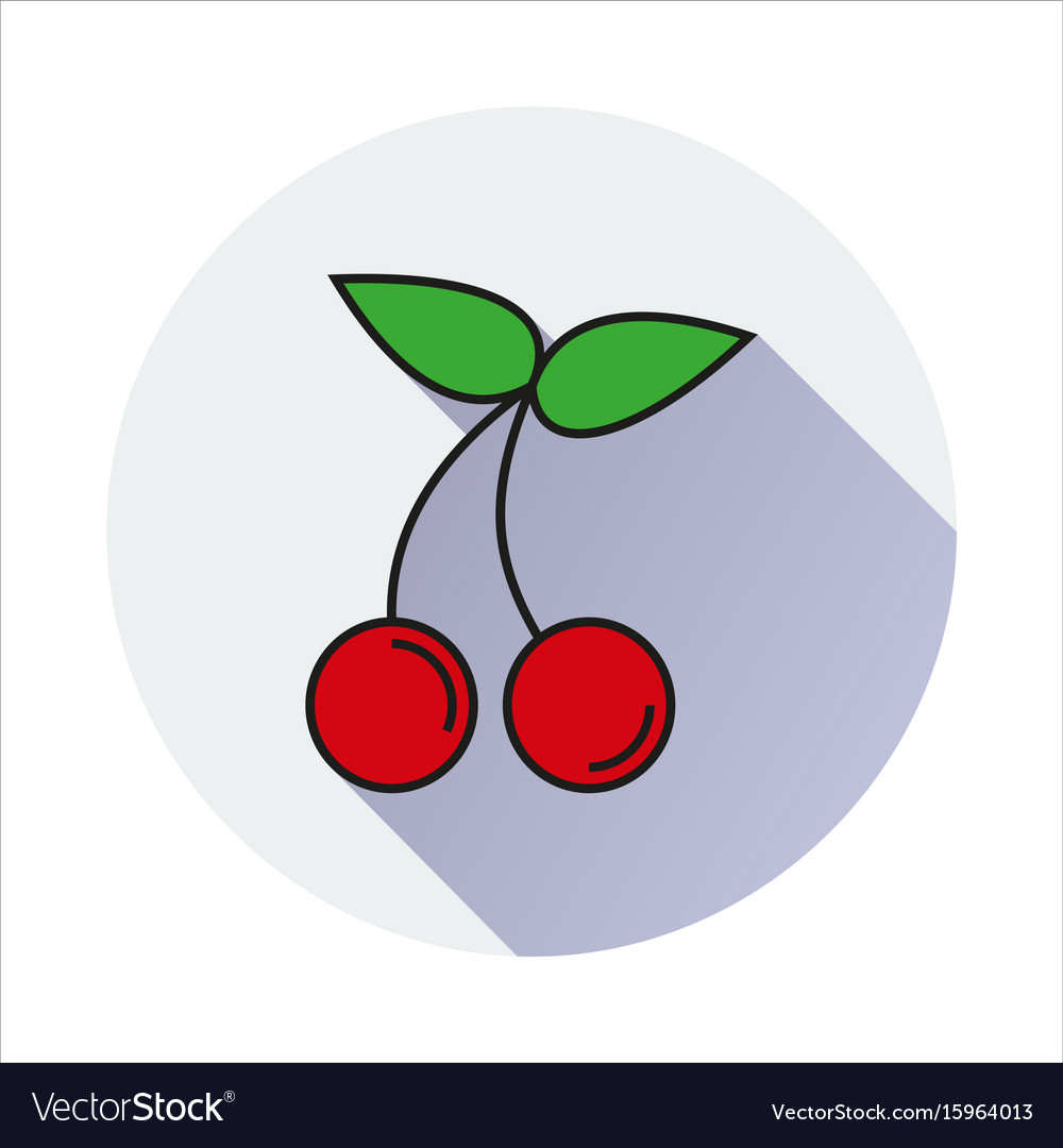 Cherry simple icon on white background Royalty Free Vector