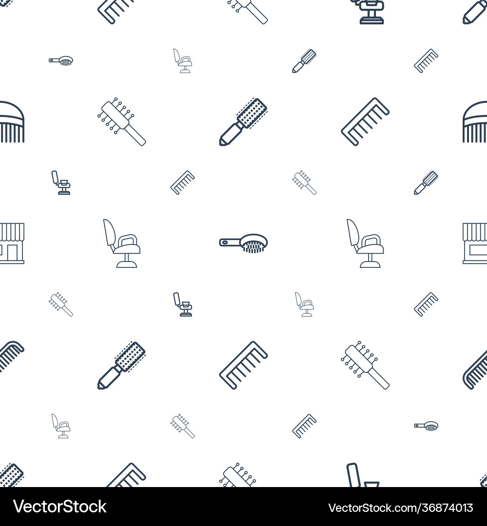 Comb icons pattern seamless white background Vector Image