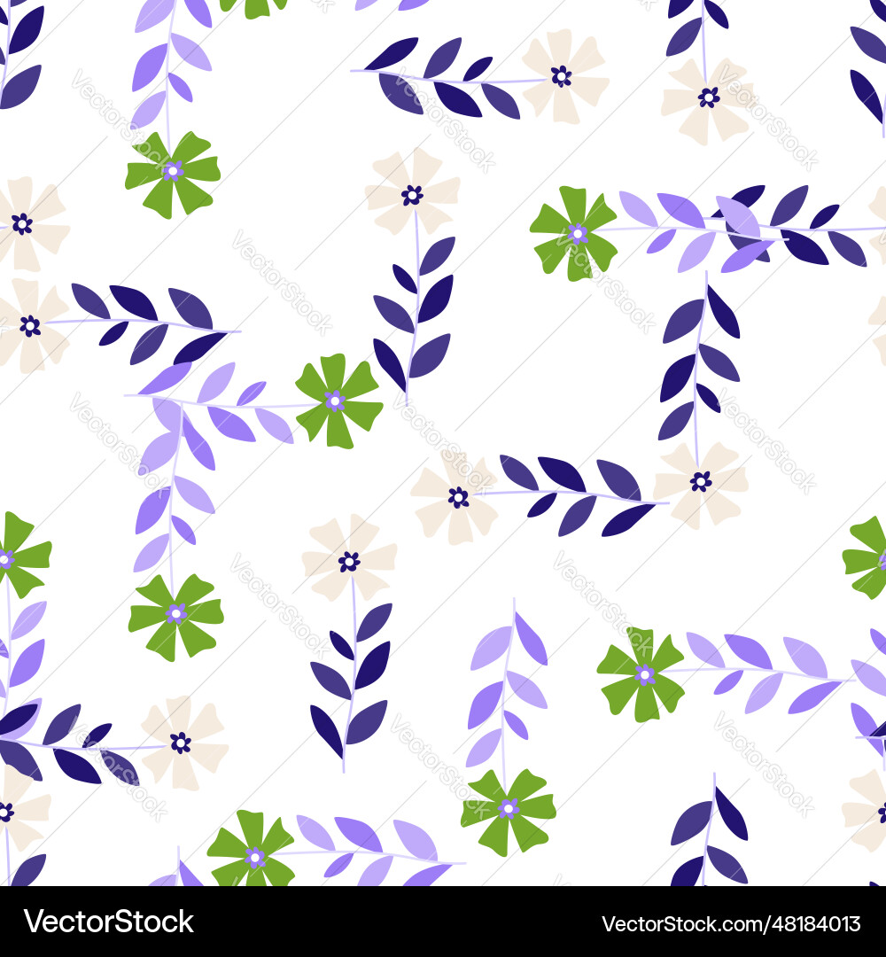 Cute stylized ditsy flower seamless pattern Vector Image