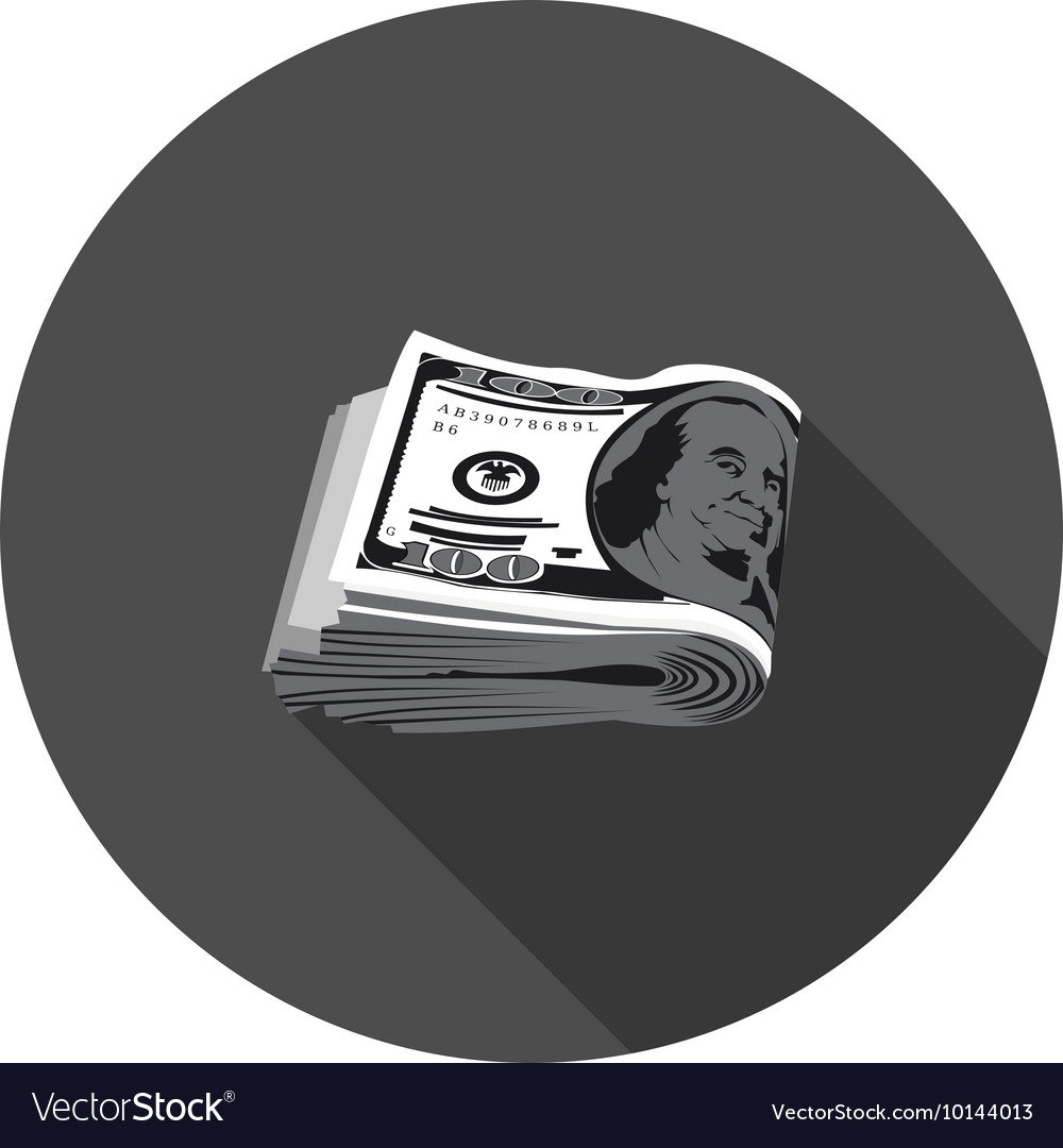 Flat icon pack of dollars