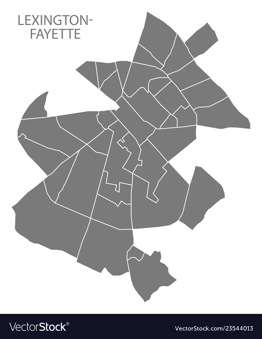 Lexington-fayette kentucky city map