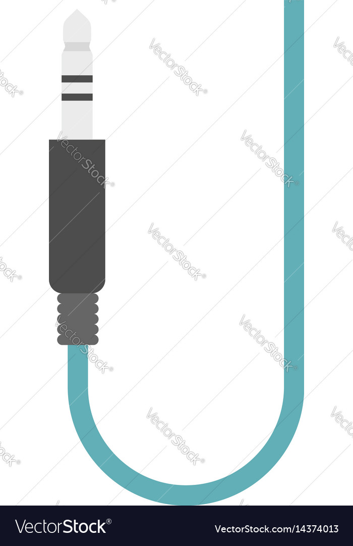 Microphone wire icon isolated Royalty Free Vector Image