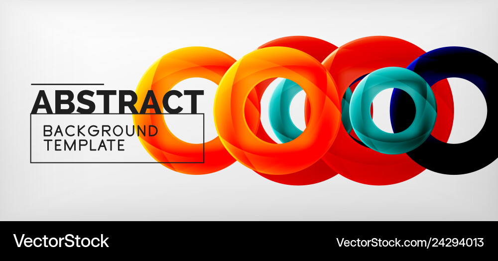 Rings abstract background Royalty Free Vector Image