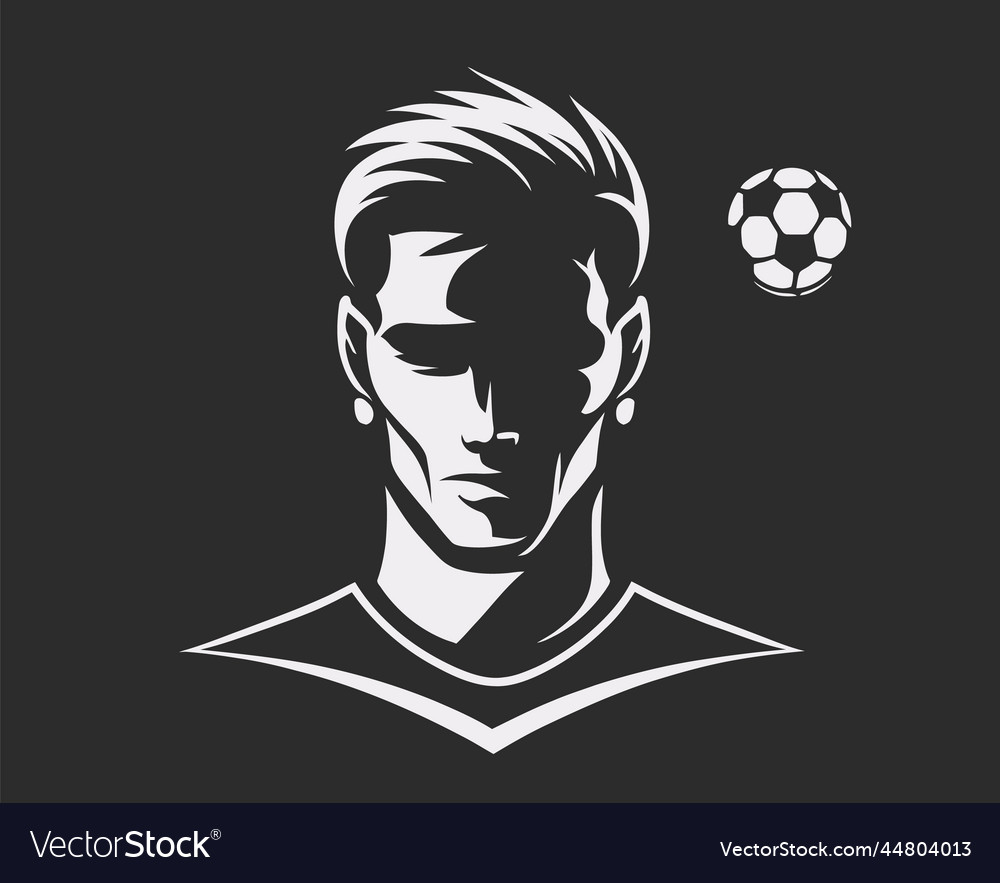 Soccer emblem football player man logo