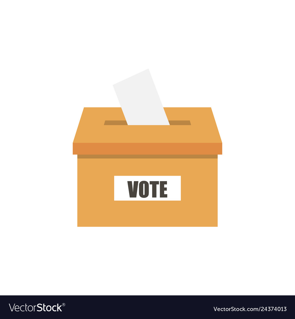 Voting concept in flat style on a white background