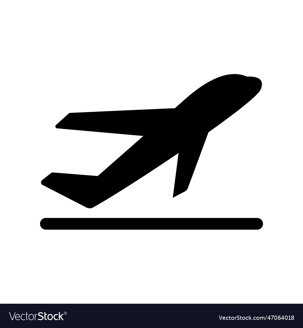 Airplane take off icon Royalty Free Vector Image