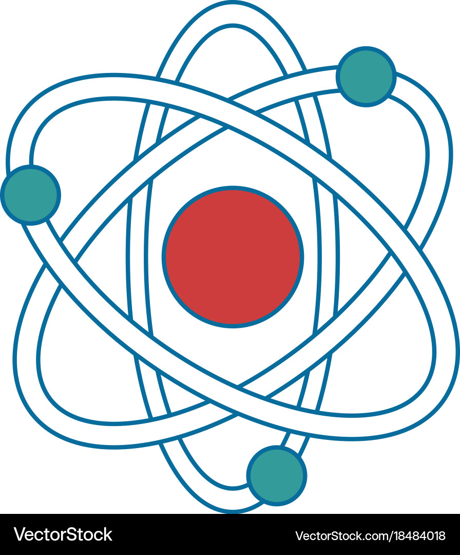 Atom molecule isolated icon Royalty Free Vector Image