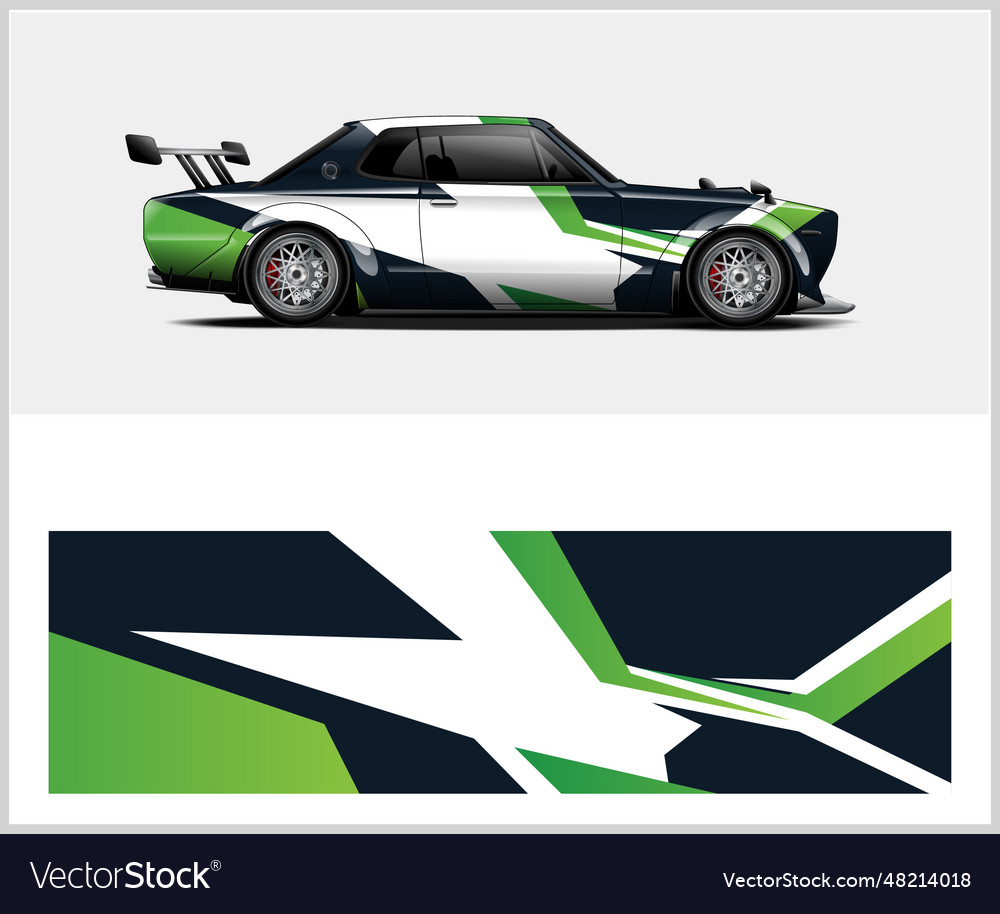 Car wrap online design graphics Royalty Free Vector Image
