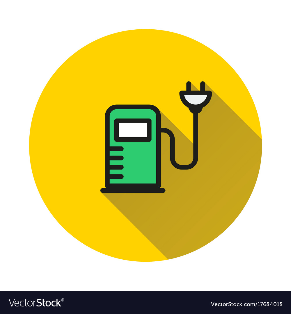 Charging station for electric car icon