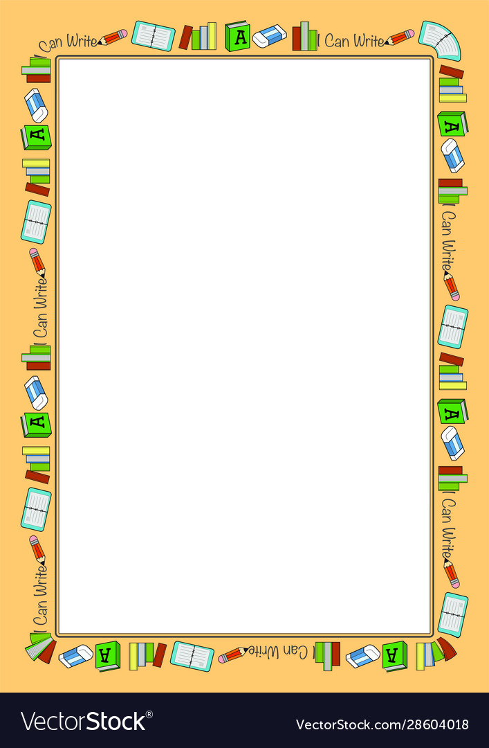 Frame with back to school theme elements school t Vector Image