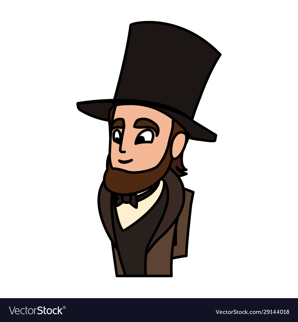 President abraham lincoln on white background Vector Image