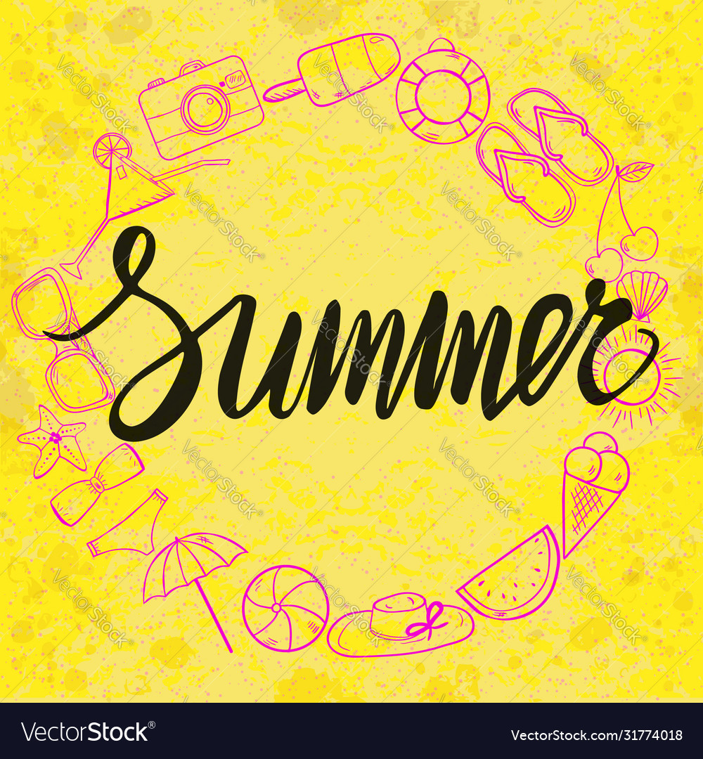 Summer template with bright background