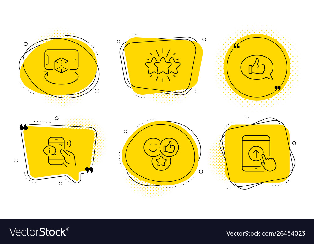 Augmented reality feedback and star icons set