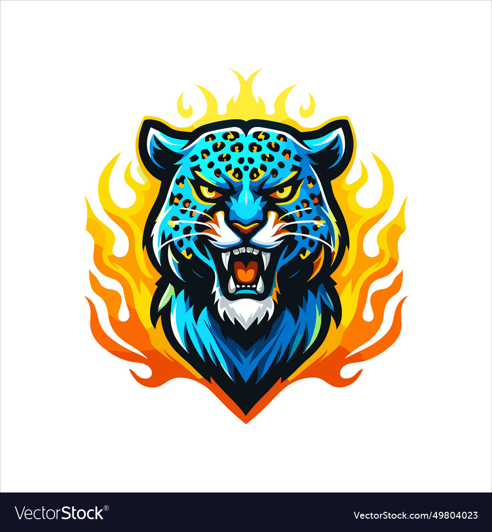 Leopard head mascot logo