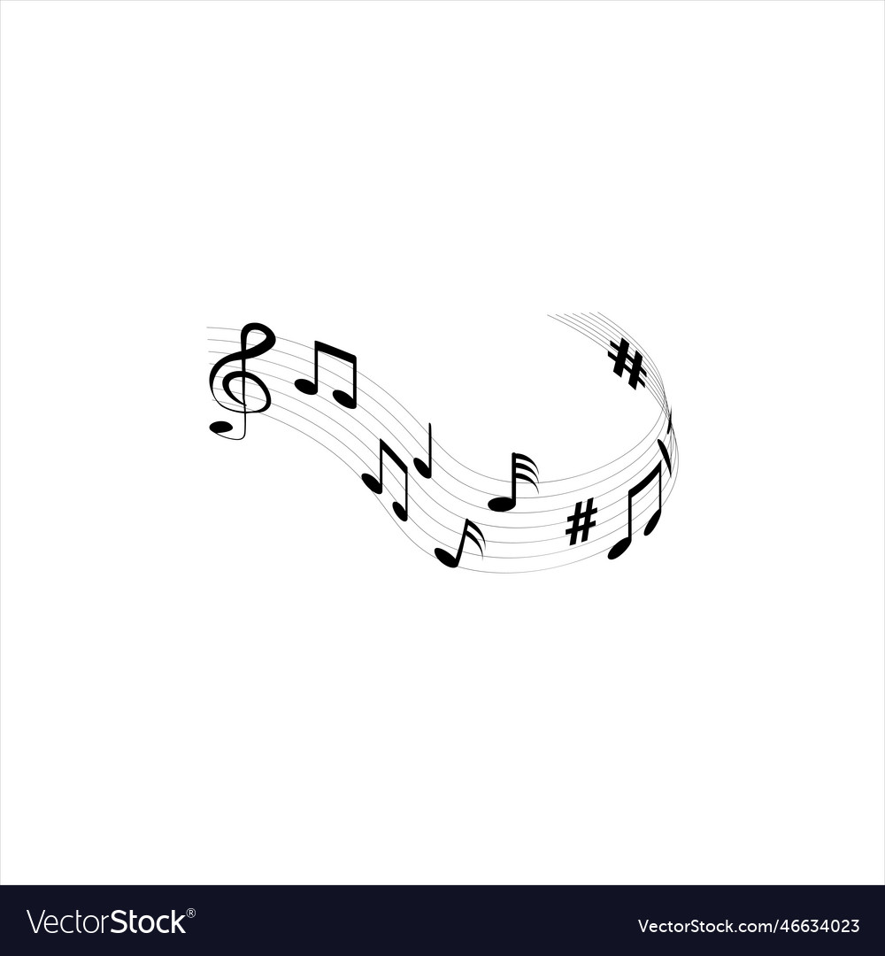 Music Note Chart Royalty Free Vector Image Vectorstock