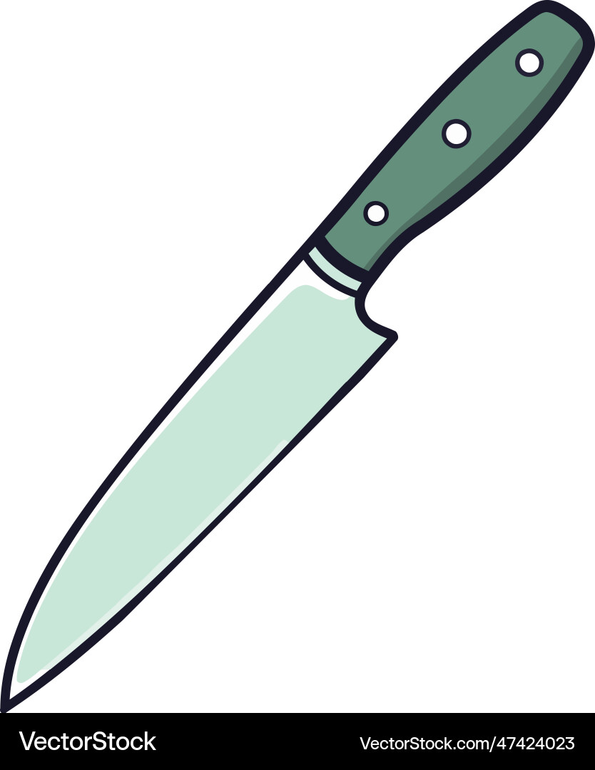 Stainless steel knife Royalty Free Vector Image