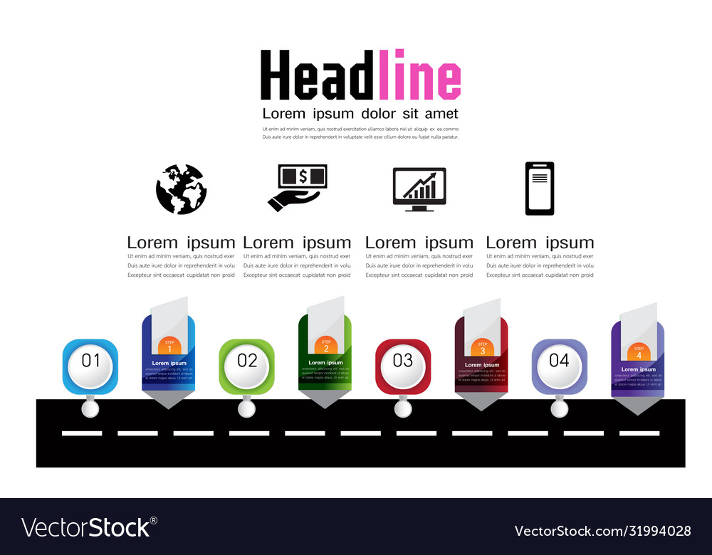 Business timeline organization road map