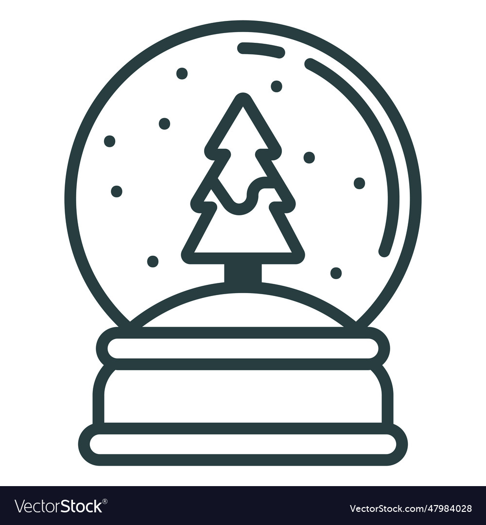 Christmas paperweight icon Royalty Free Vector Image