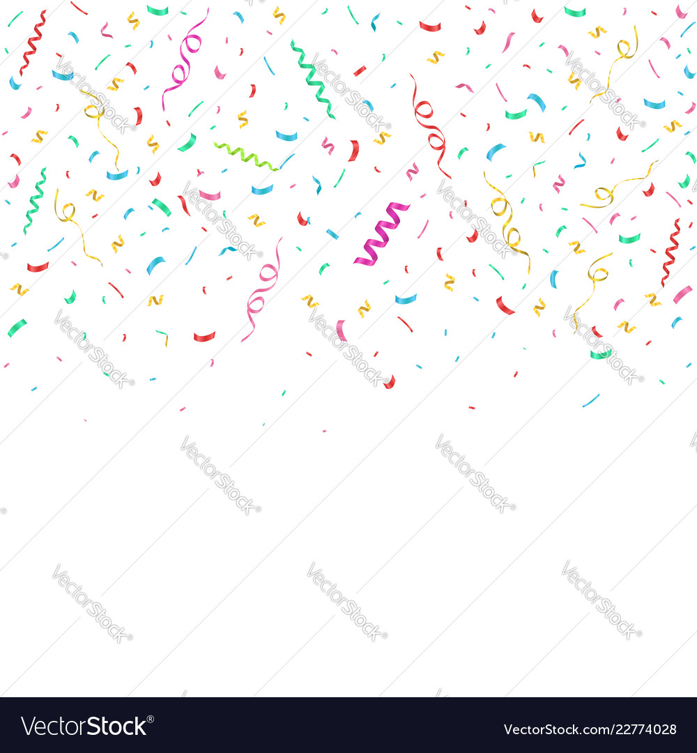 Colorful confetti background Royalty Free Vector Image