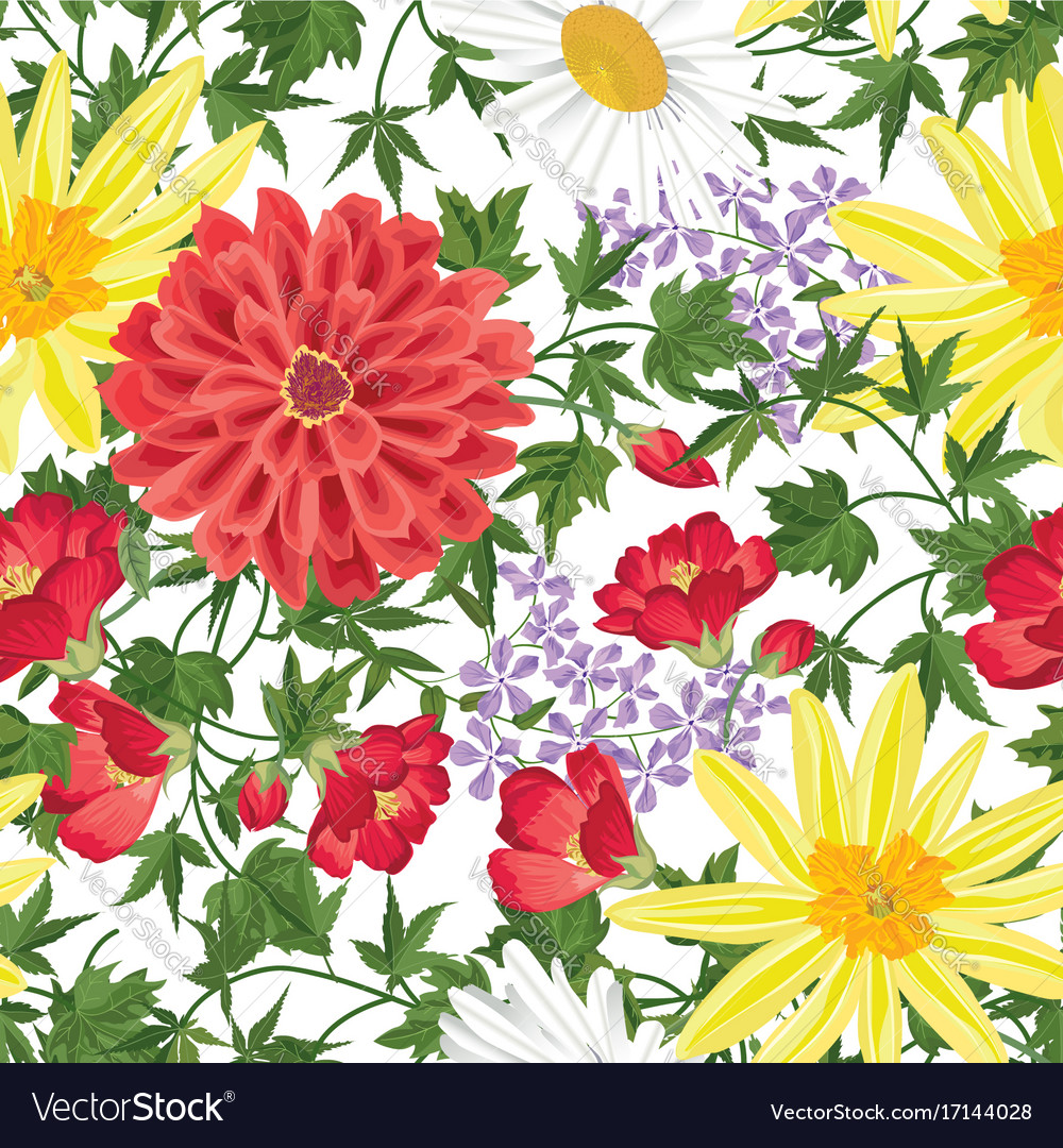 Floral seamless pattern flower background