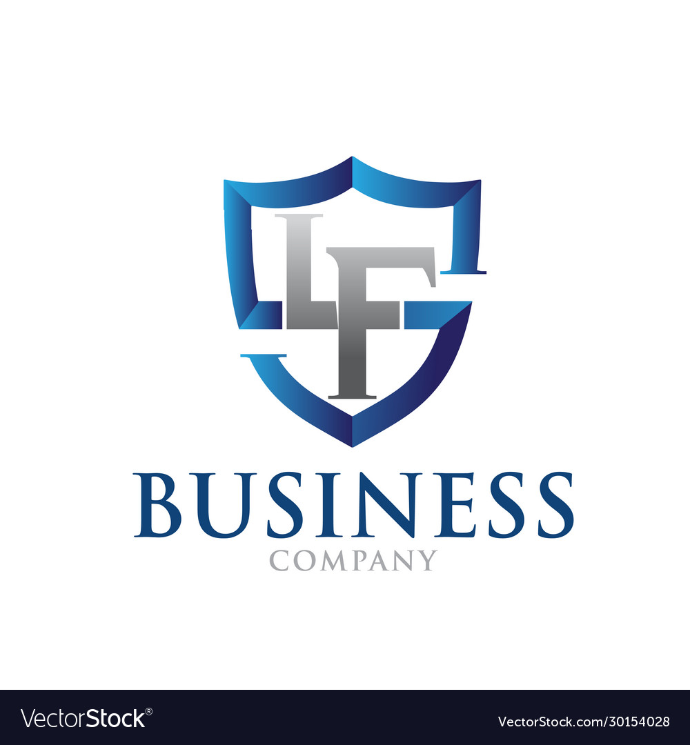 L f shield protect logo designs