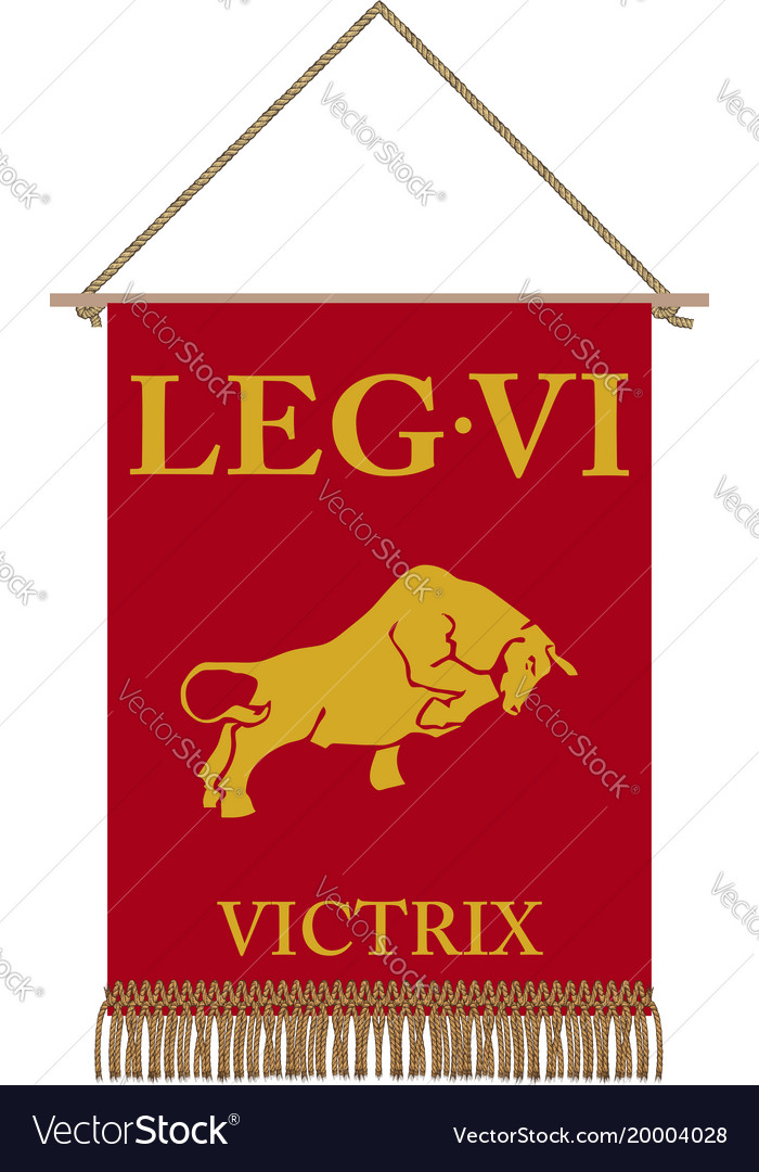 Legio vi victrix standard Royalty Free Vector Image