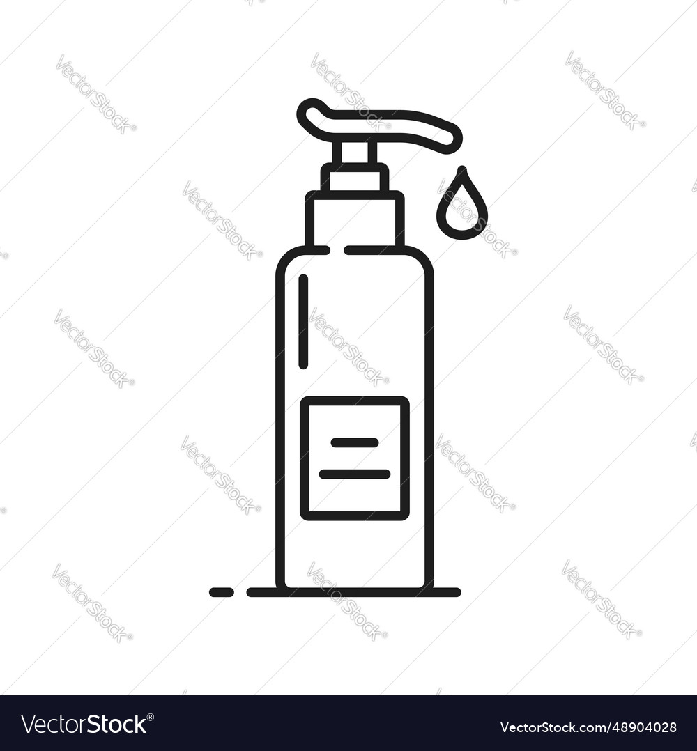 Lotion bottle icon skincare of face and hand skin Vector Image