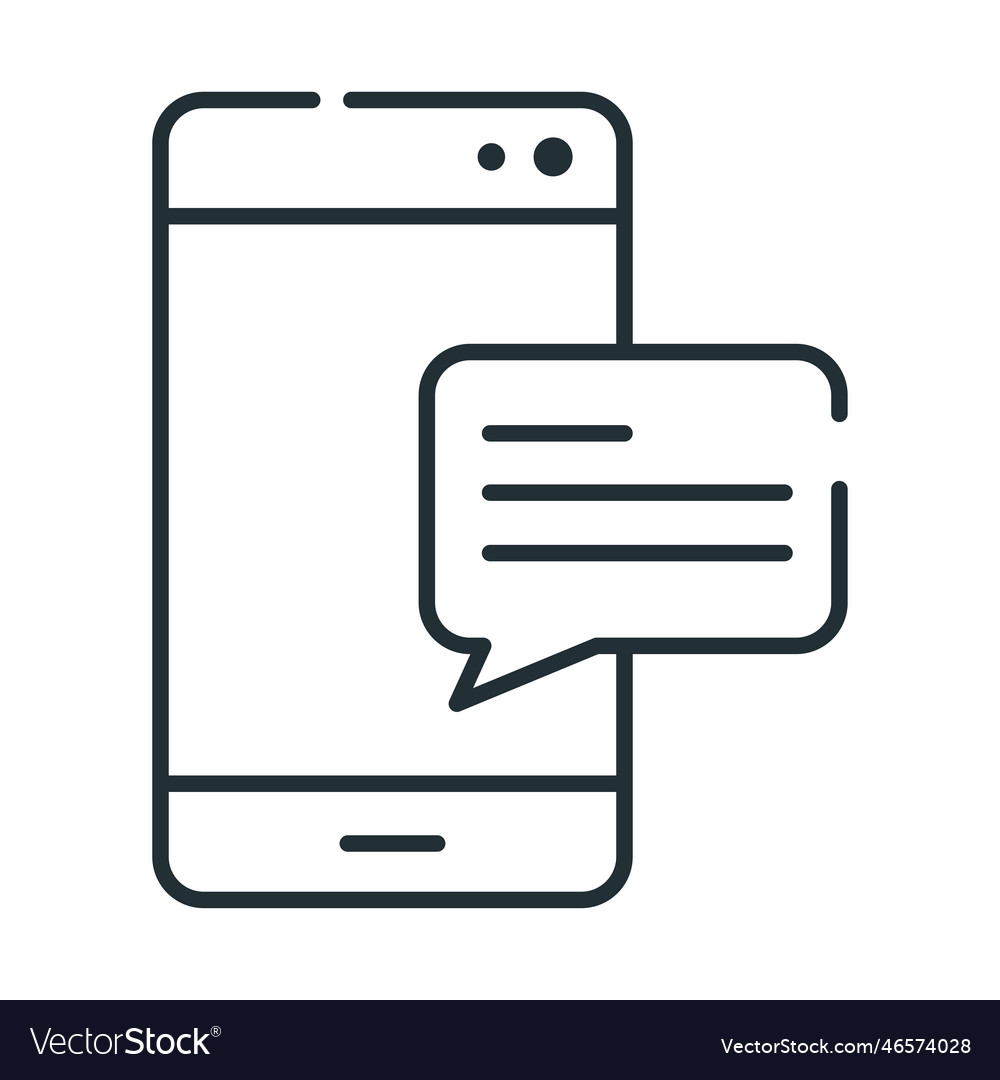 Phone chat instant messaging Royalty Free Vector Image