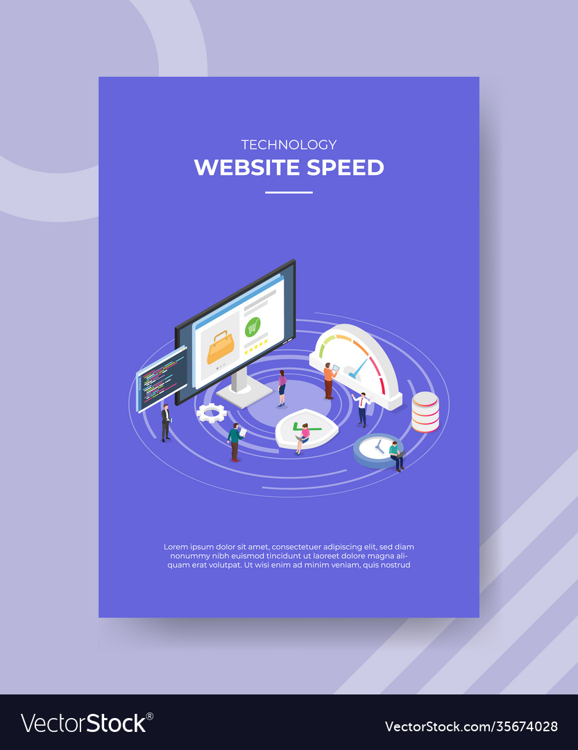 Website loading speed concept for template banner