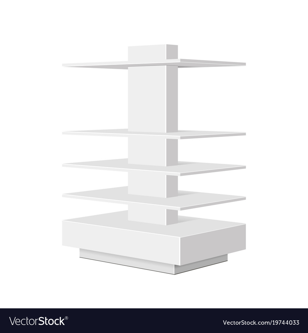 Cardboard Rack For Supermarket Royalty Free Vector Image