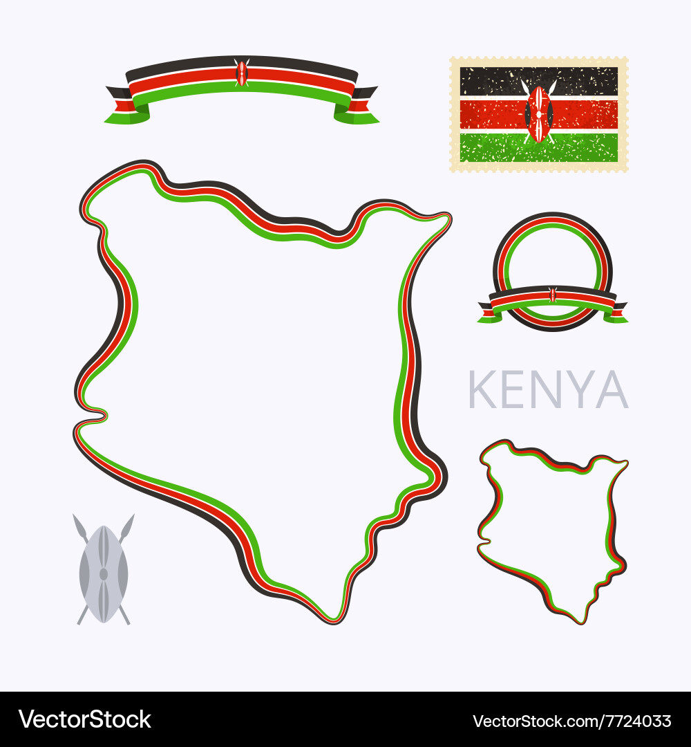 Colors of kenya Royalty Free Vector Image VectorStock