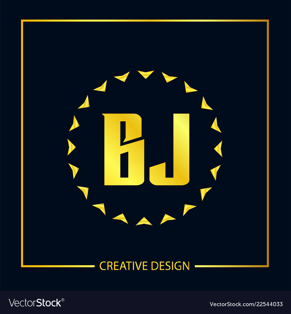 Initial letter bj logo template design Royalty Free Vector