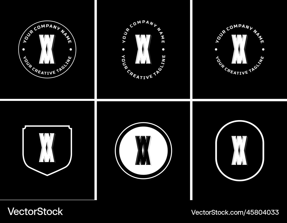 Letters av or va monogram template logo initial Vector Image