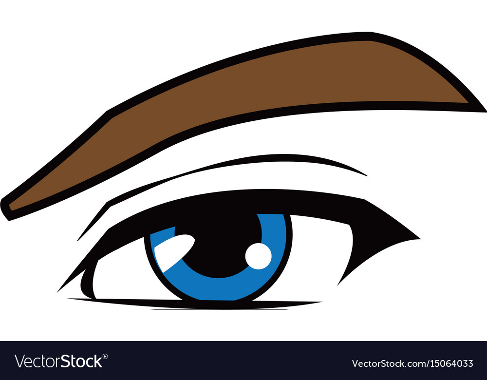 Anime male eyes Royalty Free Vector Image - VectorStock