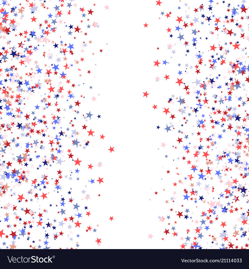 Red blue and white stars for holiday Royalty Free Vector