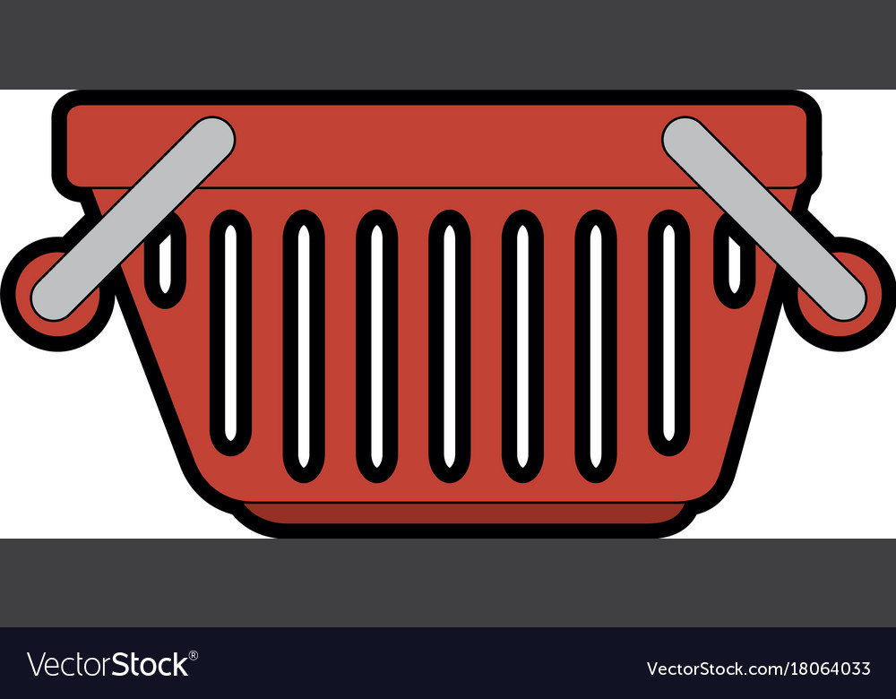 Shopping basket isolated icon