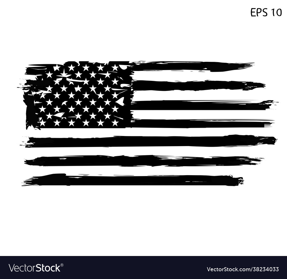 Usa flag distressed american military army vector image Usa flag distressed american military army