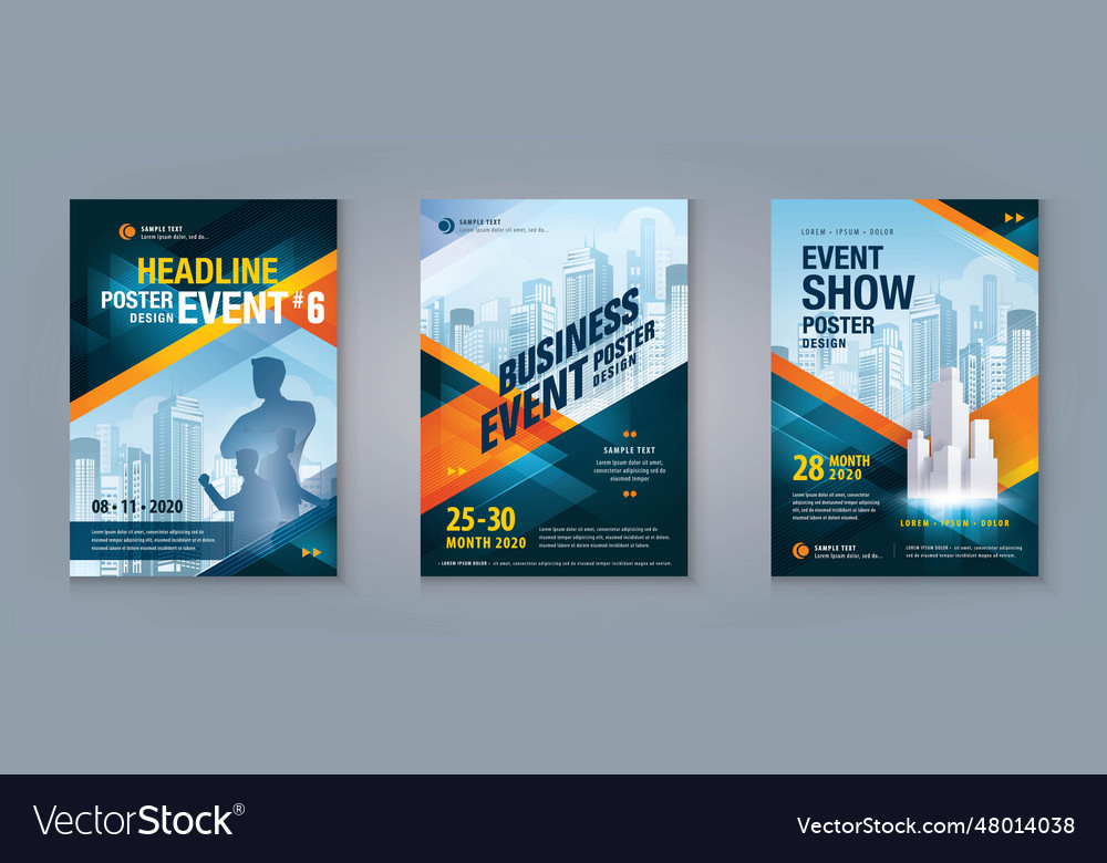 Business flyer poster design set layout template