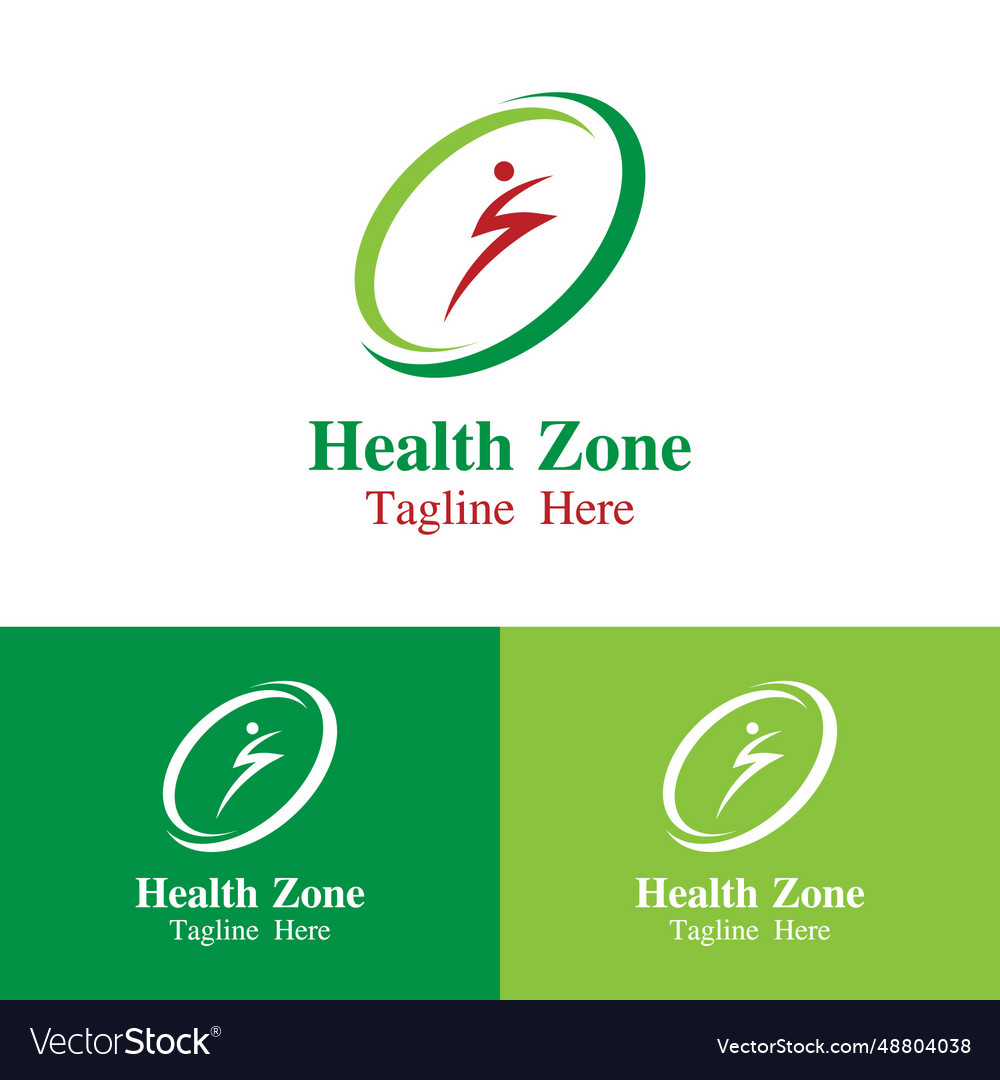 Health zone abstract logo