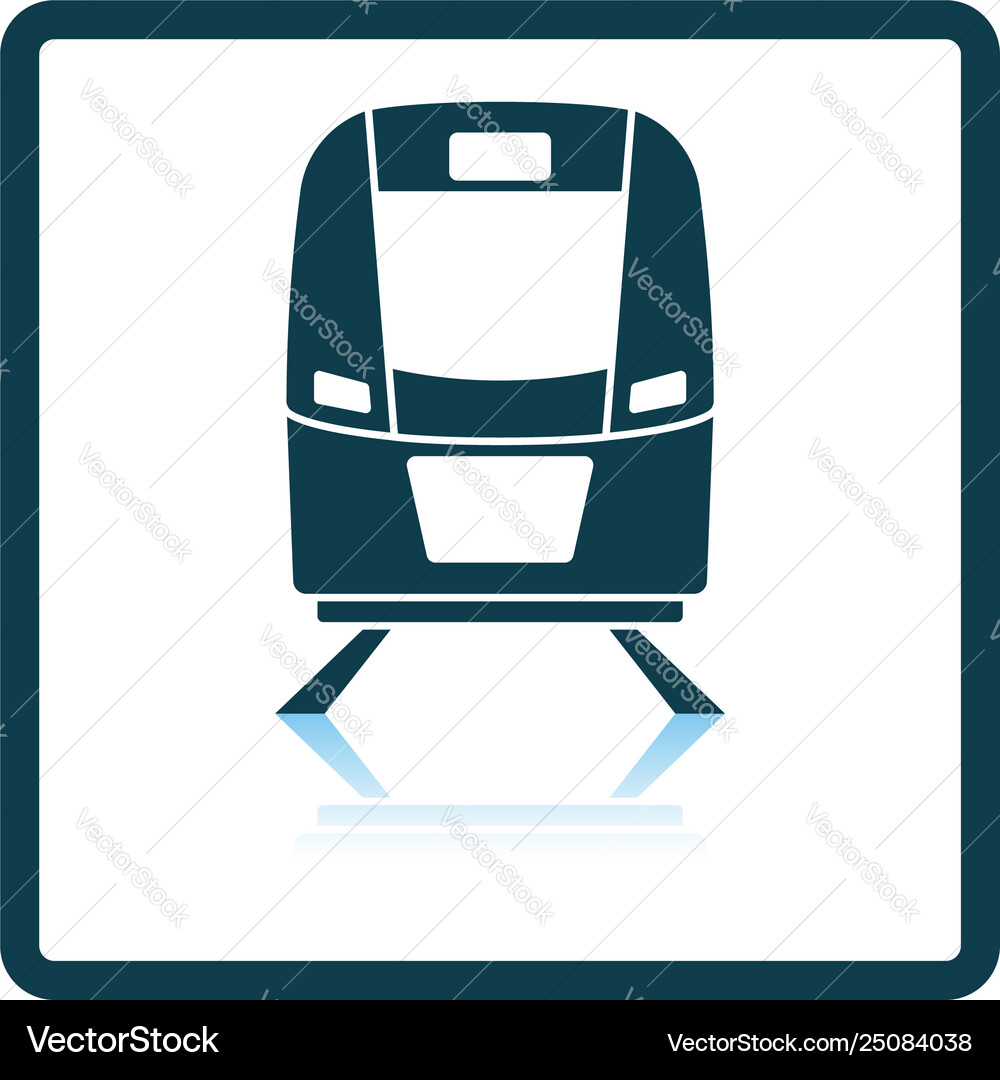 Train icon front view Royalty Free Vector Image
