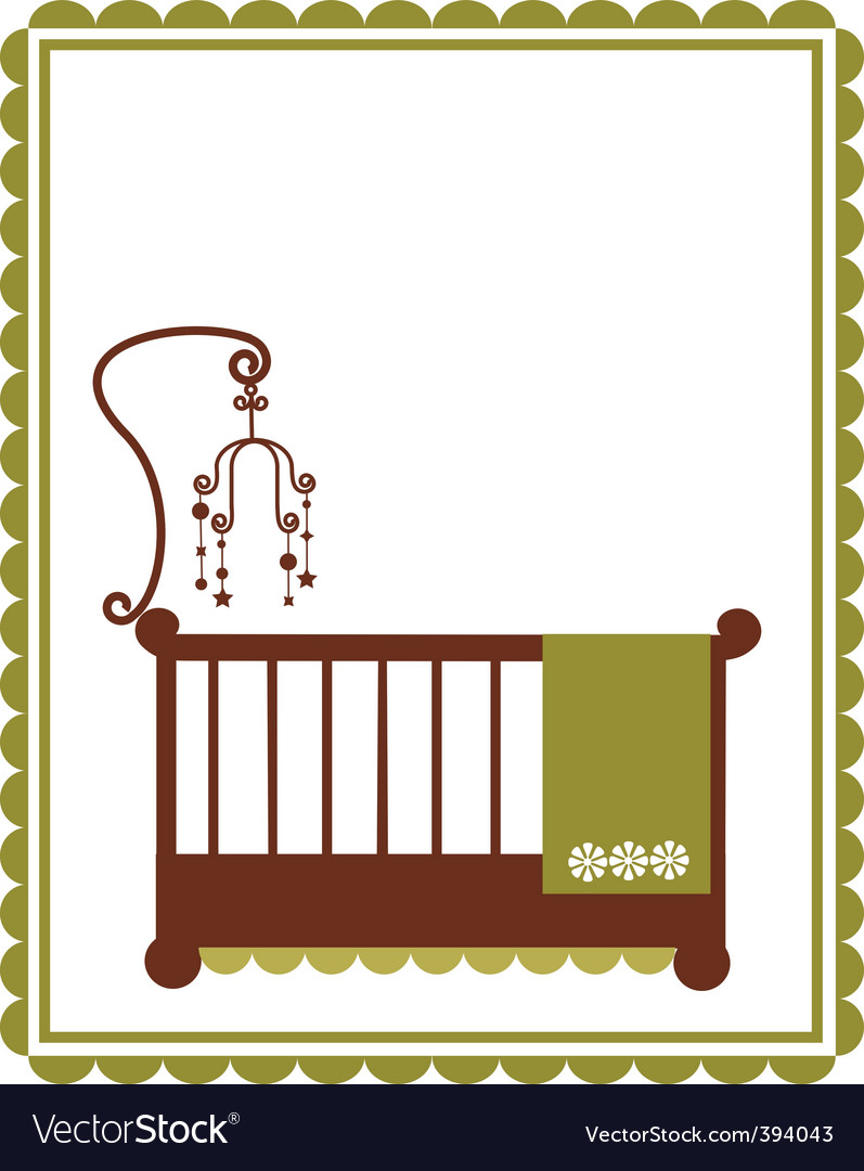 Baby crib Royalty Free Vector Image - VectorStock