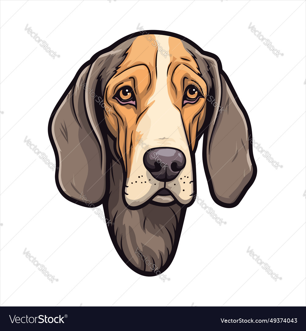 Black forest hound dog breed cute cartoon kawaii Vector Image