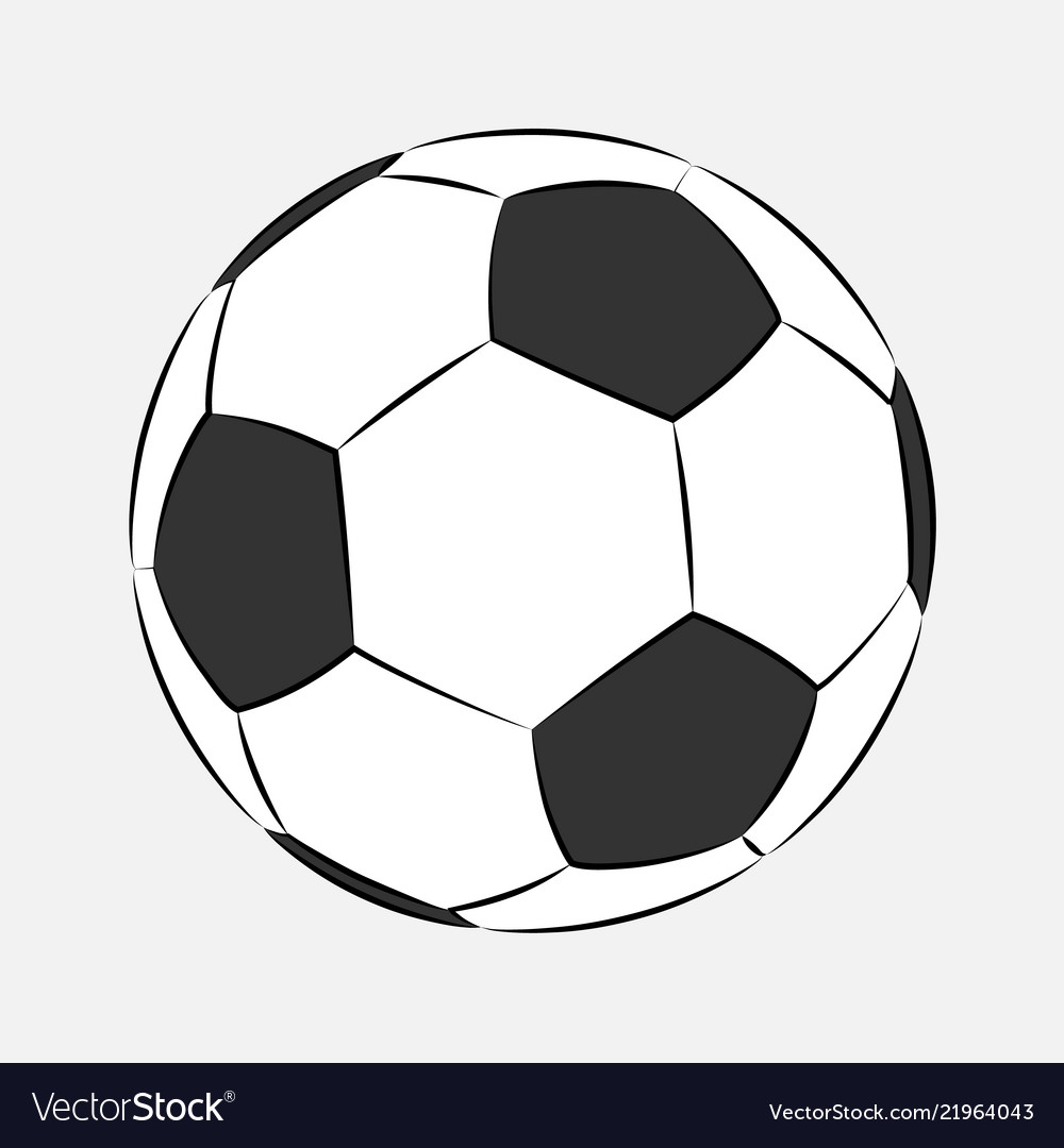 Football soccer ball icon isolated on white Vector Image