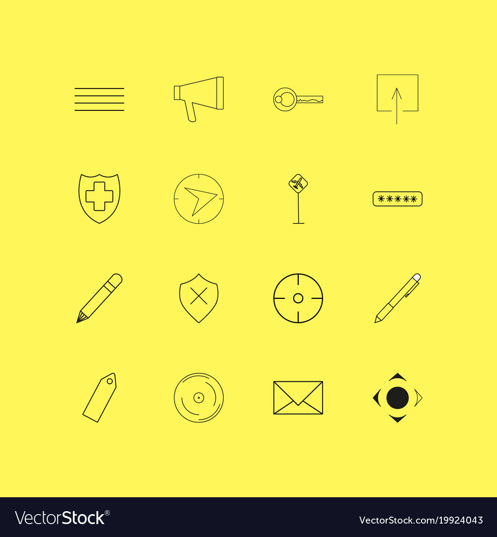 Internet of things linear icon set simple outline