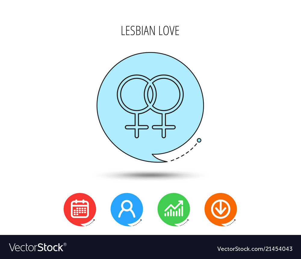 Lesbian love icon homosexual sign