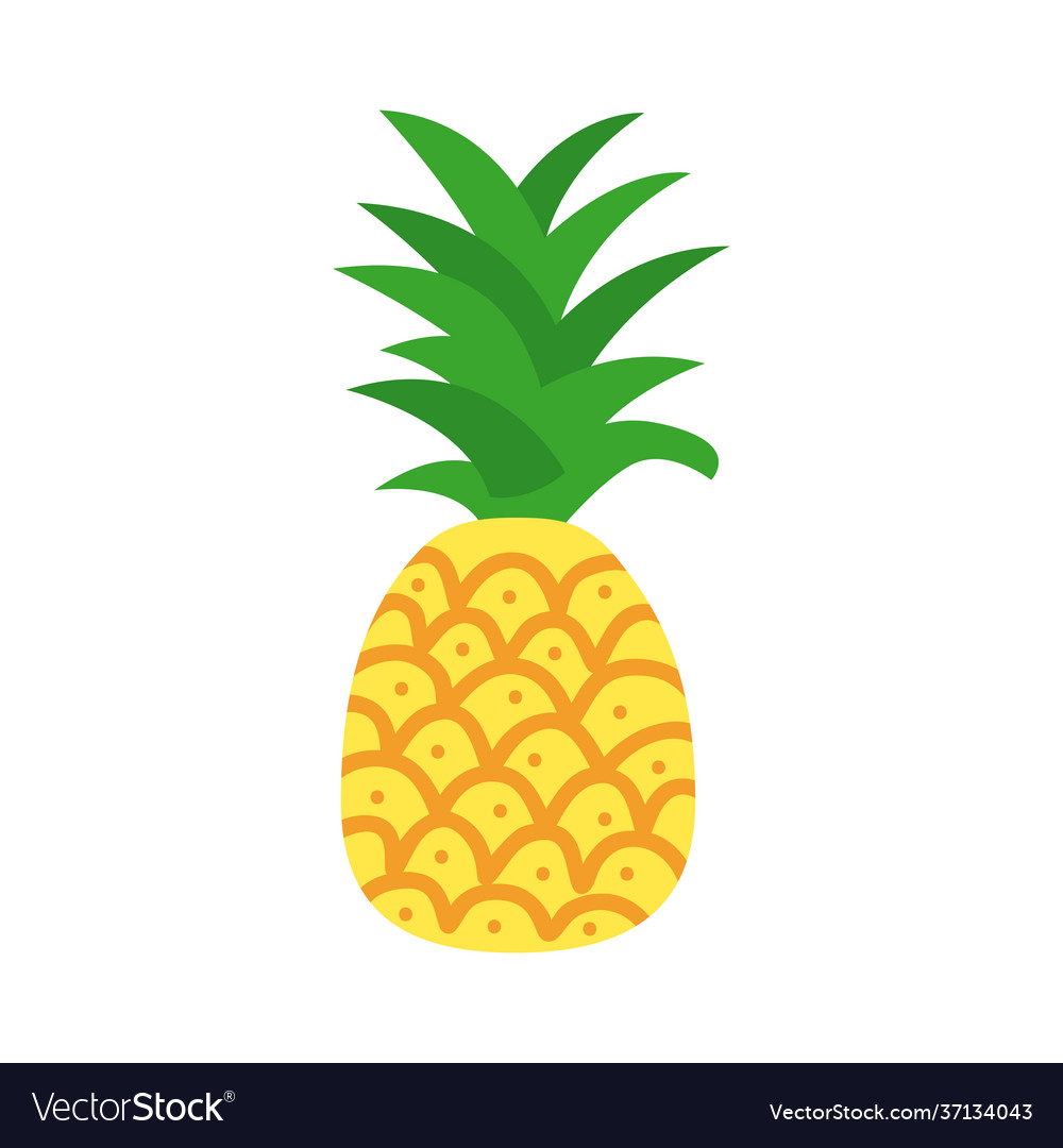 Pineapple drawn icon Royalty Free Vector Image